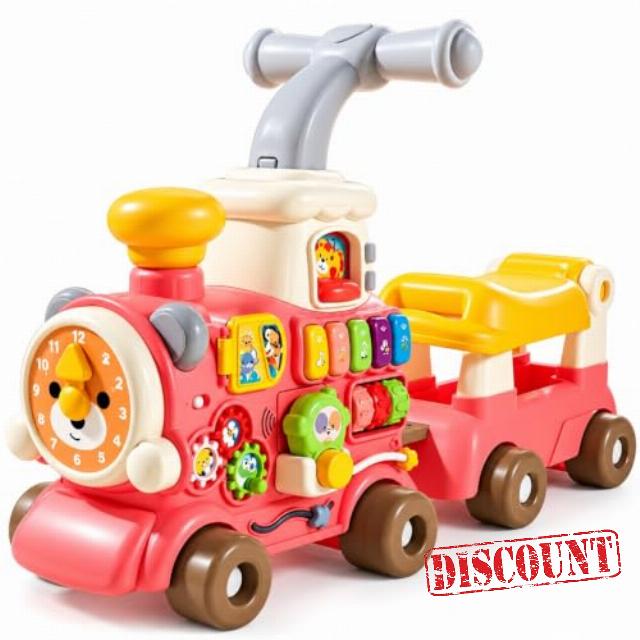 Baby Walker 5 in 1 Ride On Toddler Push Walker Steam Train Toy                                                          5 in 1 Walker