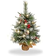 6 ft/180cm PVC Snow Flocked Artificial Christmas Tree Snow Effect | Wood Stand for Holiday Party ...