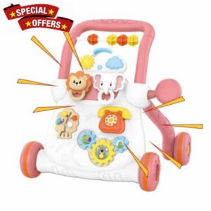 Push Walker - Interactive Learning Musical Support with Wheels                                                          Kids Standing Support For Training Play Home Living Room Bedroom Indoor Family | Time Yard Patio Children Boys Girls