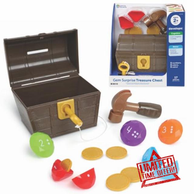 Learning Resources Gem Surprise Treasure Chest