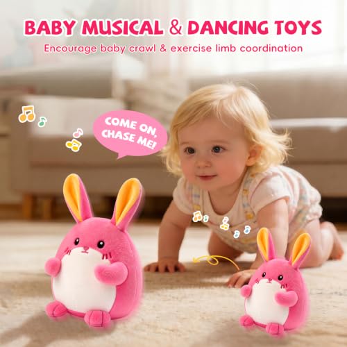 Bouncing Crawling Bunny Toy for 1 2 3 Year Old Boys Girls Gifts
