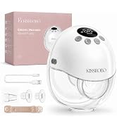 KISSBOBO K5 Electric Breast Pump, 280mmHg Strong Suction | Wearable Hands-Free, 4 Modes 19 Levels...