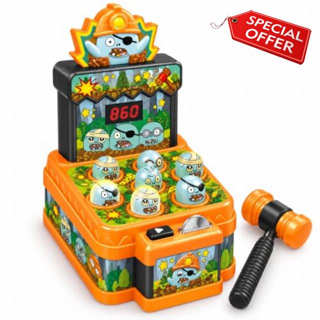 Zombie Whack a Mole Game with Hammer