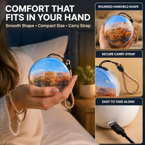 Rechargeable Handheld Relaxation Device with 8 Nature Soundscapes