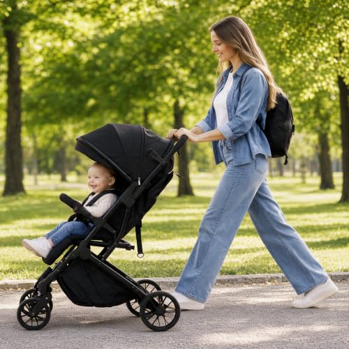 Black Lightweight Buggy with Raincover