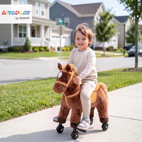 Plush Ride On Horse with Pedal