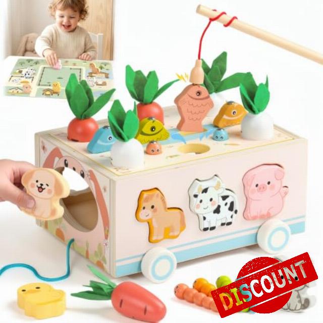 Wooden Montessori Toys for 1 Year Old Girl Boy