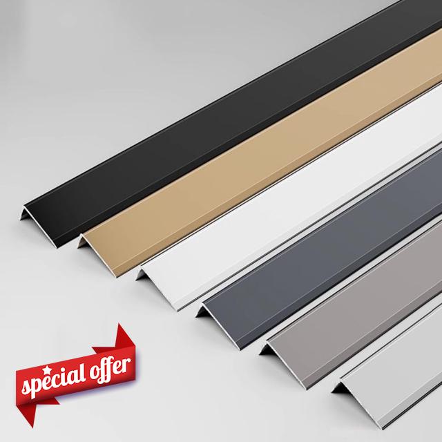 Aluminum Corner Guard Trim - Edge Protection for Flooring and Walls                                                          3PCS Aluminum L Shape Edge Trim for Effective Protection of Floors