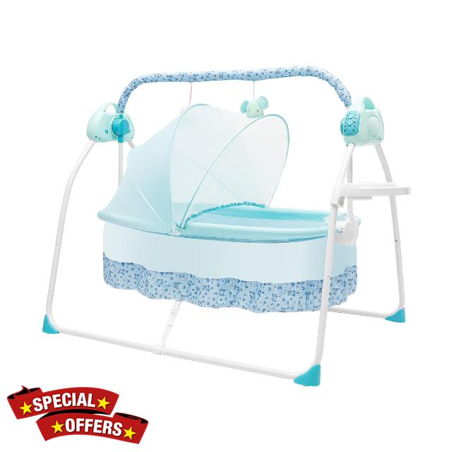 Electric Baby Swing Cradle with Bluetooth & 5 Swing Speeds