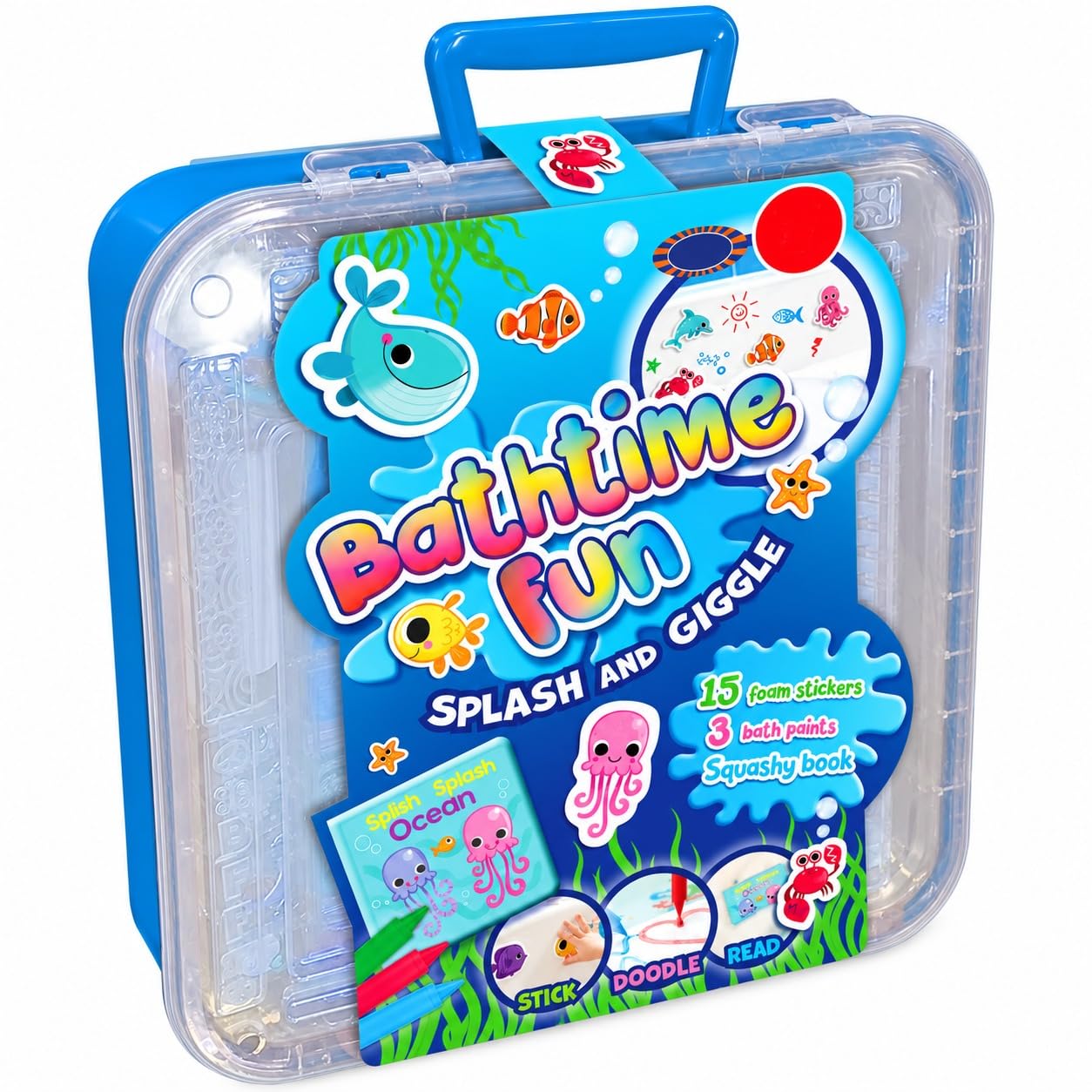 modern style and one-size design for bath activities.