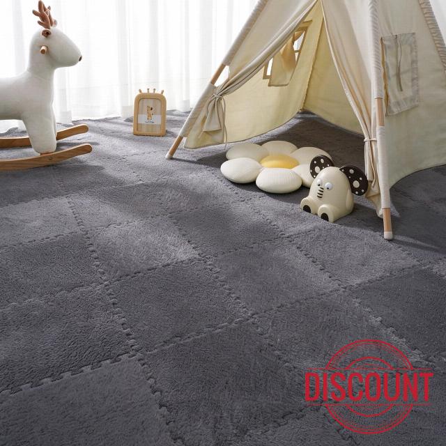 Gsogcax 10PCS Foam Play Mat 30×30cm Interlocking Carpet Squares for Baby                                                          30x30 Foam Carpet Tiles