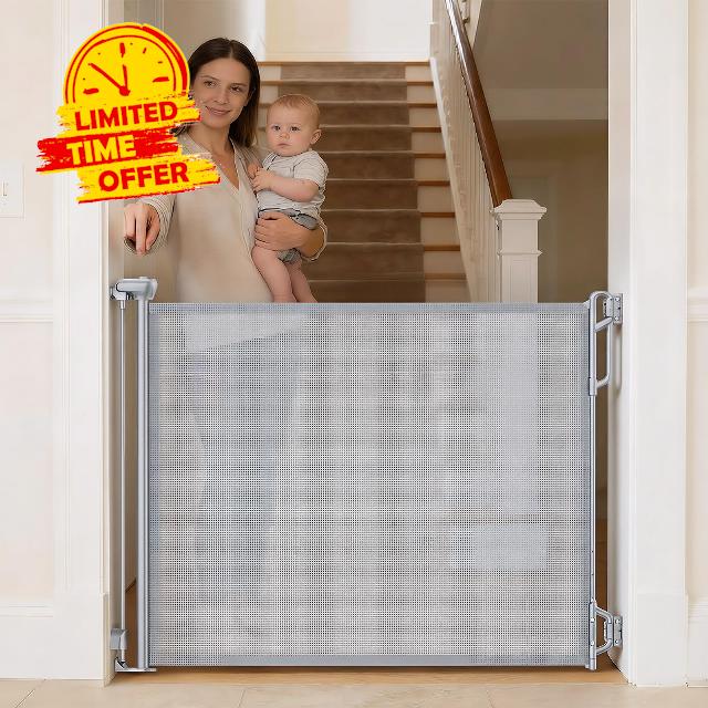 SPACEANY Retractable Baby Gate