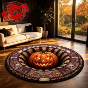 Pumpkin Profile Halloween Mat