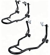 Seven metal tent pegs with sharp pointed tips and hooks arranged on left, plus metal mallet with handle on right for securing outdoor equipment.